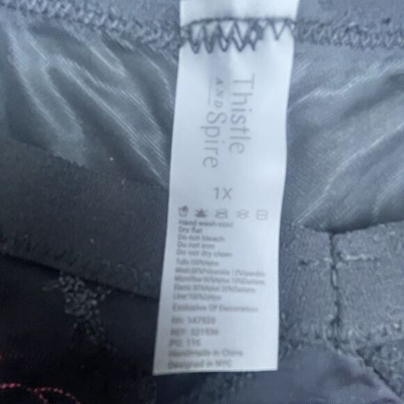 Thistle and Spire Thorn Apart Bikini Panty Womens 1X Black Sheer Roses Revolve - Picture 7 of 8